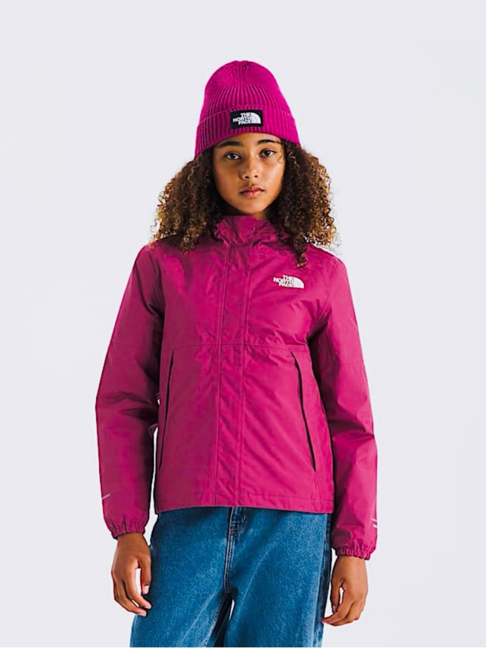 The North Face Kids' Rain Jacket in Cyber Berry Magenta Girl 5 Toddler XXS XS